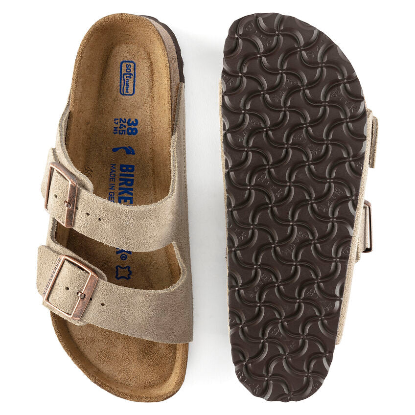 BIRKENSTOCK- WOMEN'S ARIZONA SOFT FOOTBED SUEDE LEATHER SANDAL