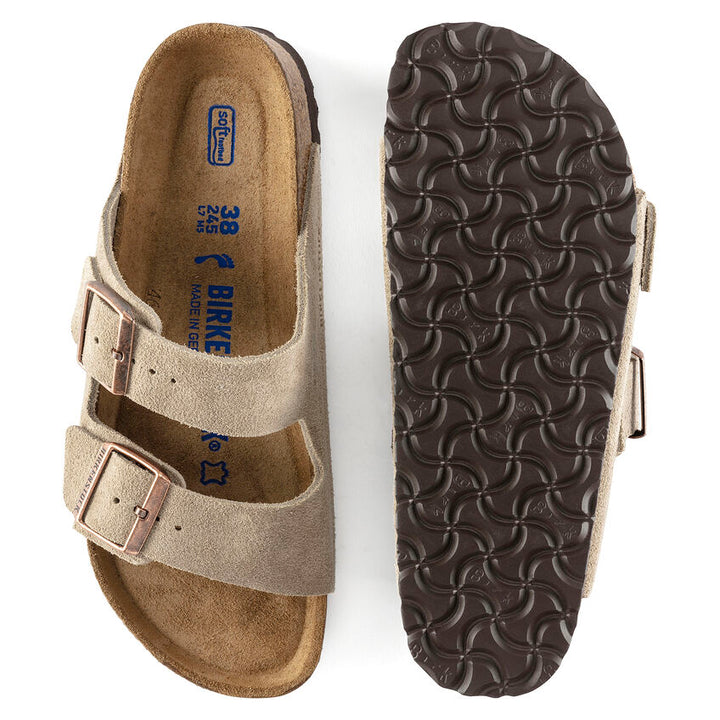 BIRKENSTOCK- WOMEN'S ARIZONA SOFT FOOTBED SUEDE LEATHER SANDAL