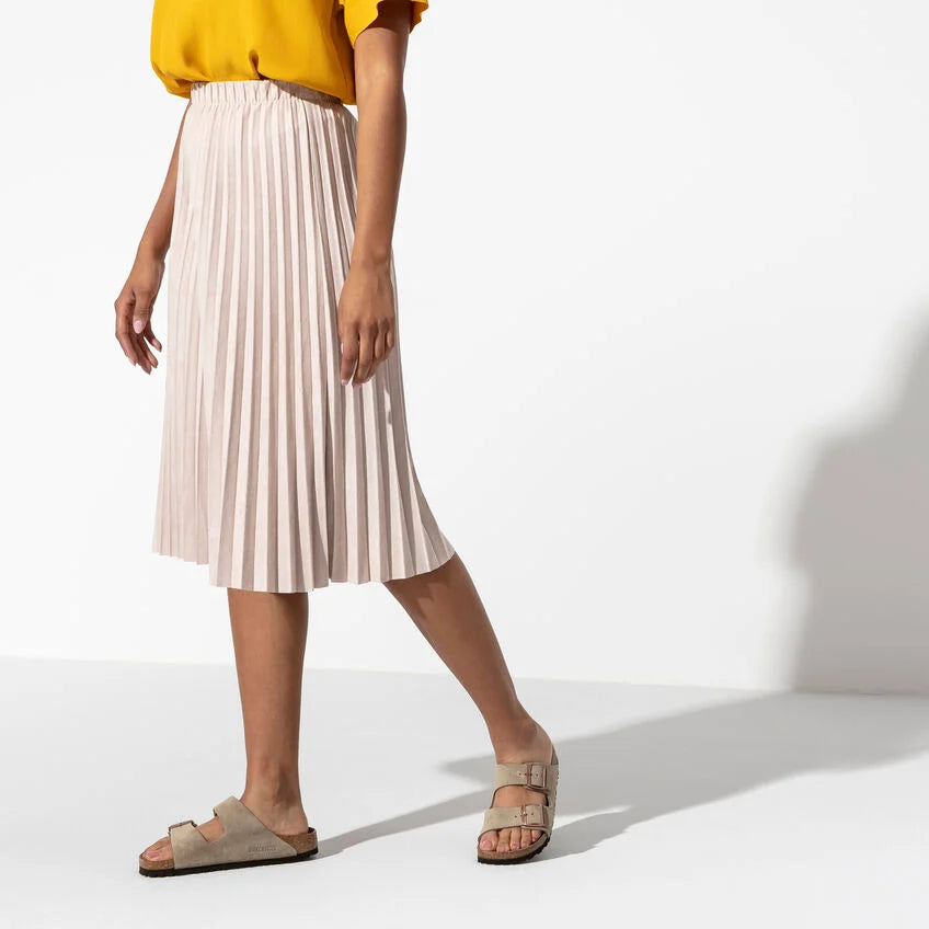 BIRKENSTOCK- LADIES ARIZONA SUEDE LEATHER SANDAL TAUPE