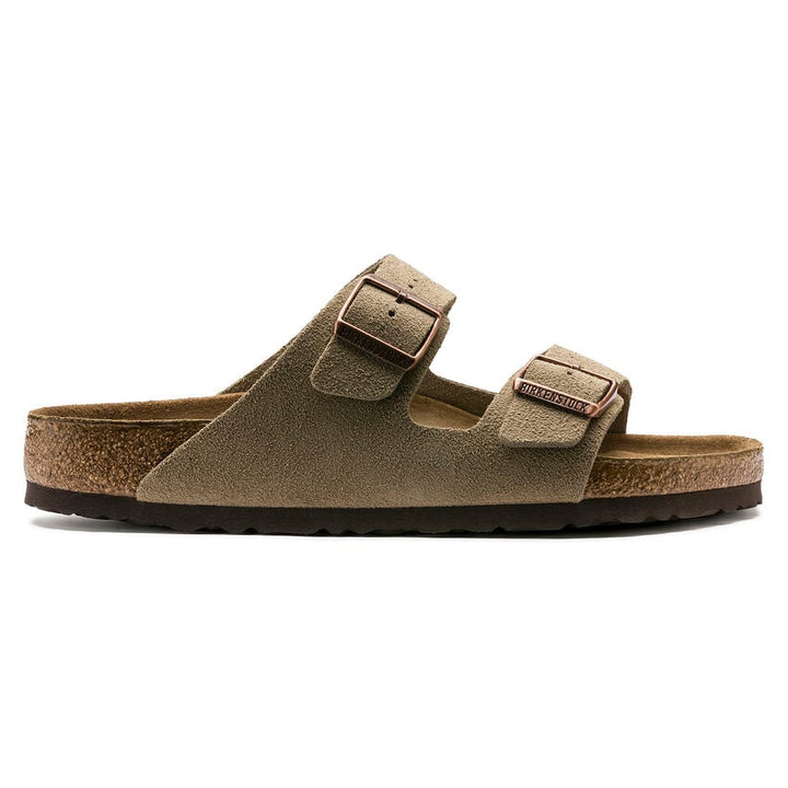 BIRKENSTOCK- LADIES ARIZONA SUEDE LEATHER SANDAL TAUPE
