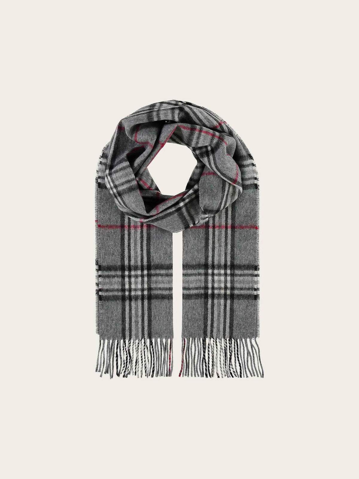 FRAAS - VIRGIN WOOL PLAID SCARF