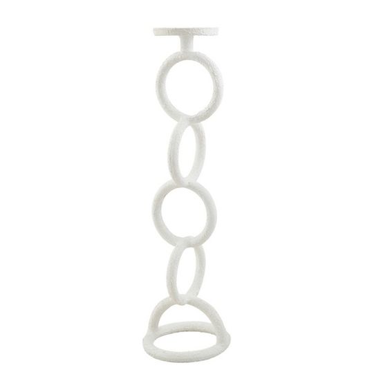 MUDPIE- WHITE LINK CANDLE STICK