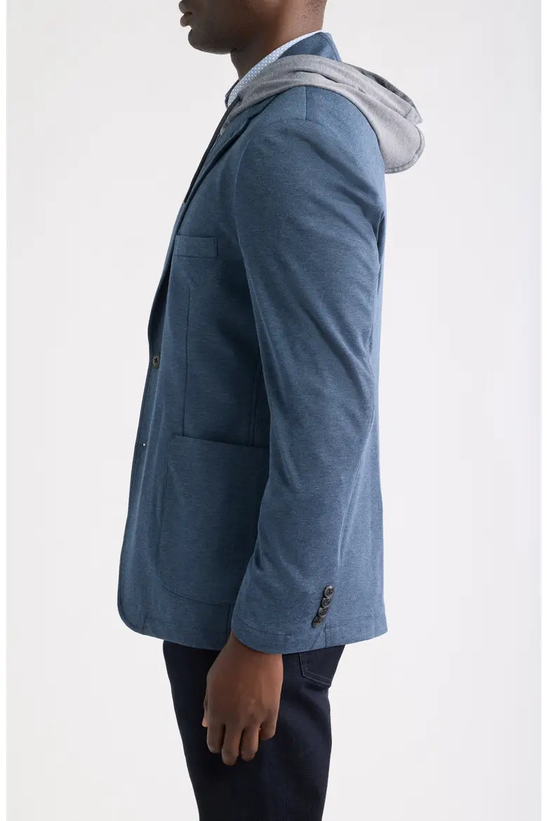 JOHNSTON & MURPHY - XC FLEX PINNACLE HOODED KNIT BLAZER