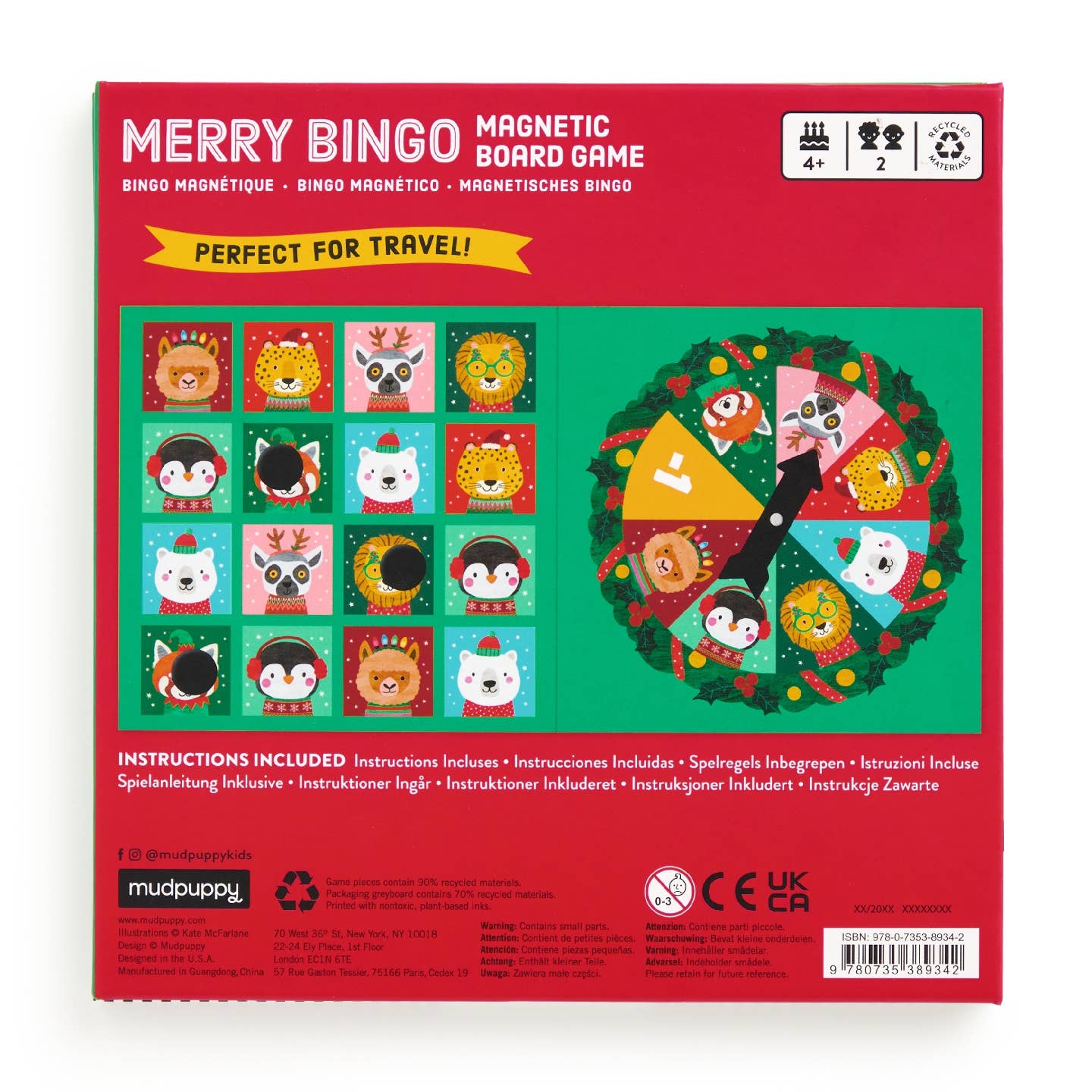 Merry Bingo! Magnetic Board Game