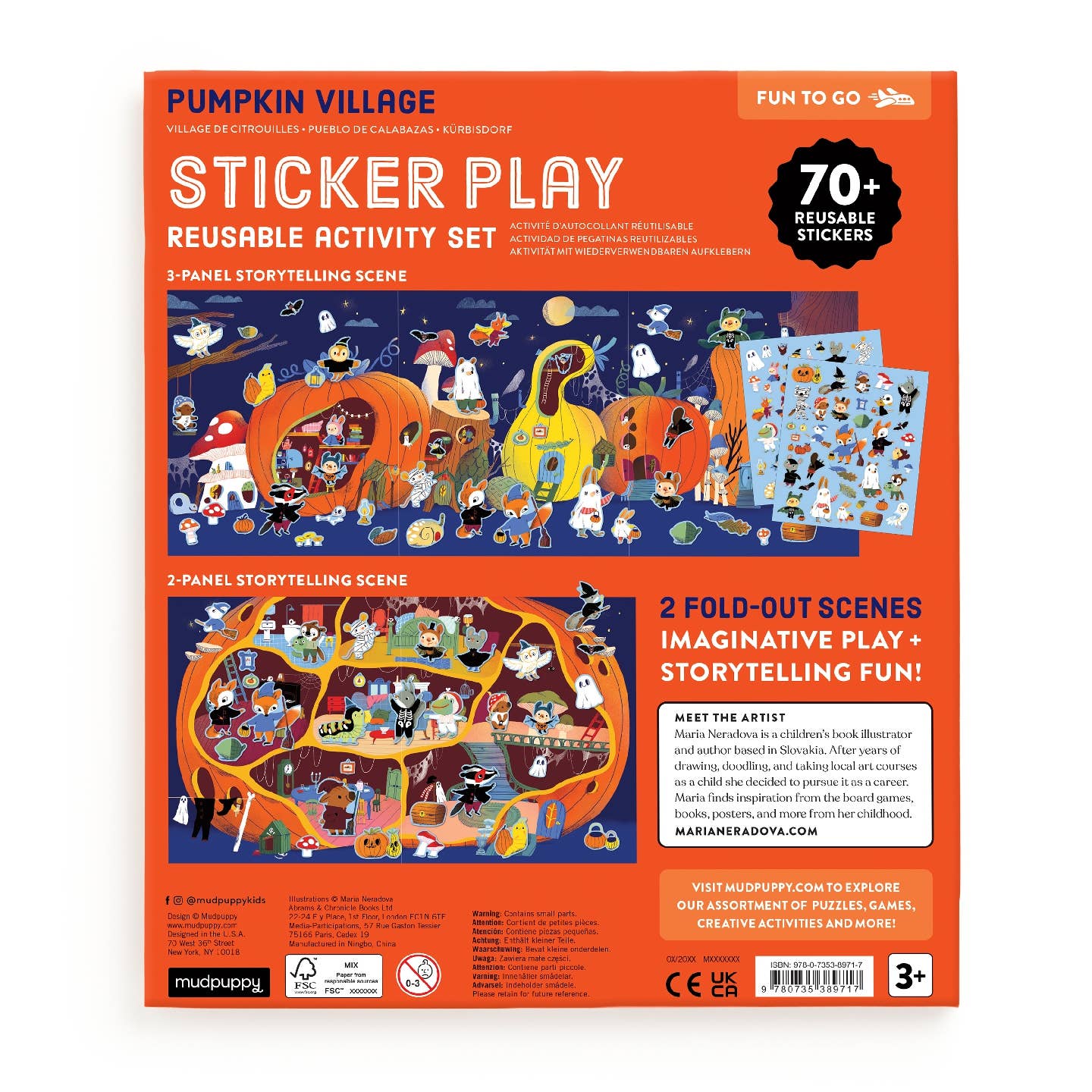Pumpkin Village Sticker Play Reusable Activity Set