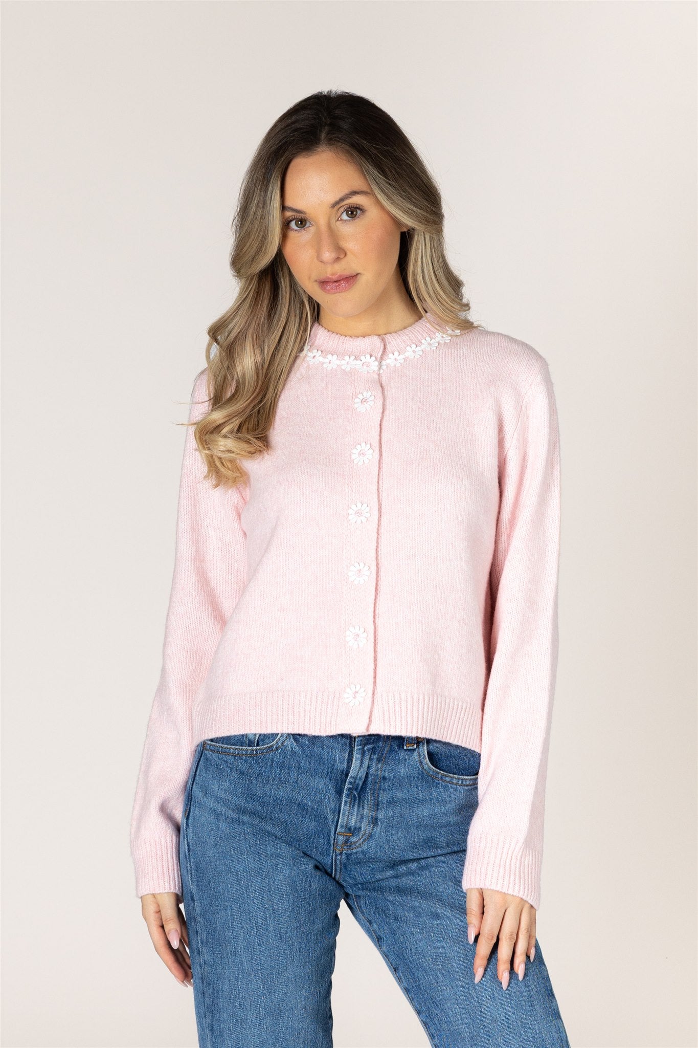 LYLA & LUXE - AISHADSY NOVELTY DAISY CARDI