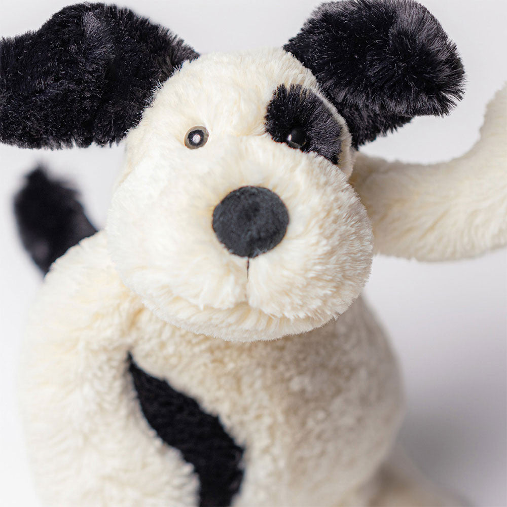 JELLYCAT - BASHFUL BLACK & CREAM PUPPY TOY