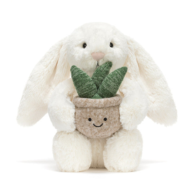 JELLYCAT - CREAM BUNNY WITH PLANT
