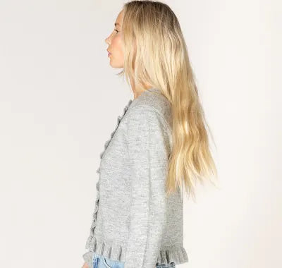 LYLA & LUXE - ANNORA NOVELTY RUFFLE CARDI