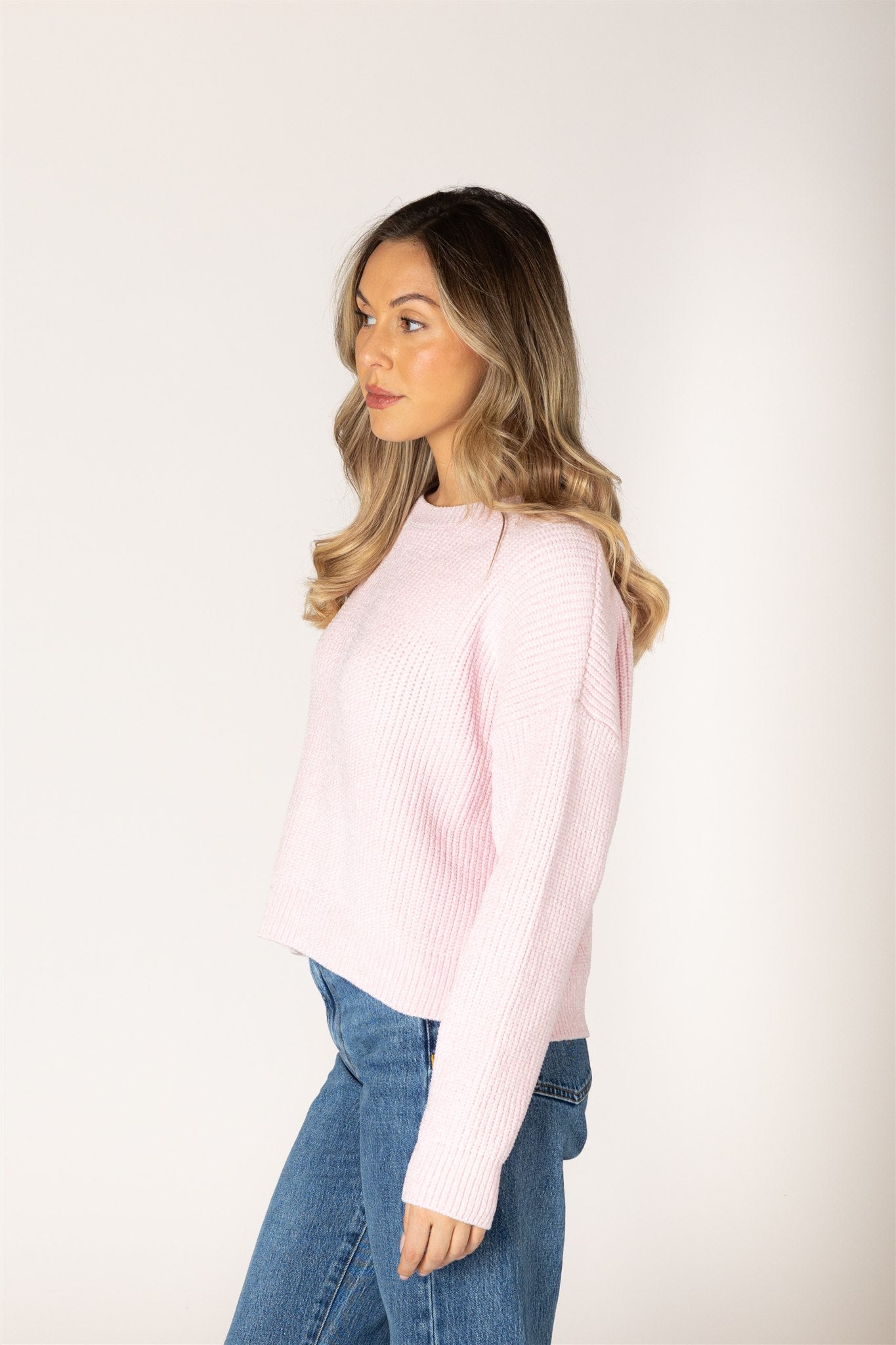 LYLA & LUXE - BOBBY-CHN CHENILLE CREW RIB SWEATER