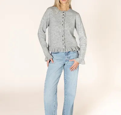LYLA & LUXE - ANNORA NOVELTY RUFFLE CARDI