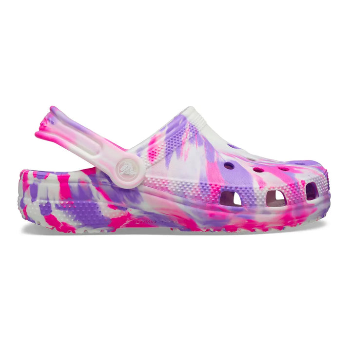 CROCS- LITTLE KIDS CLASSIC GLOW-IN-THE-DARK MARBLED CLOG