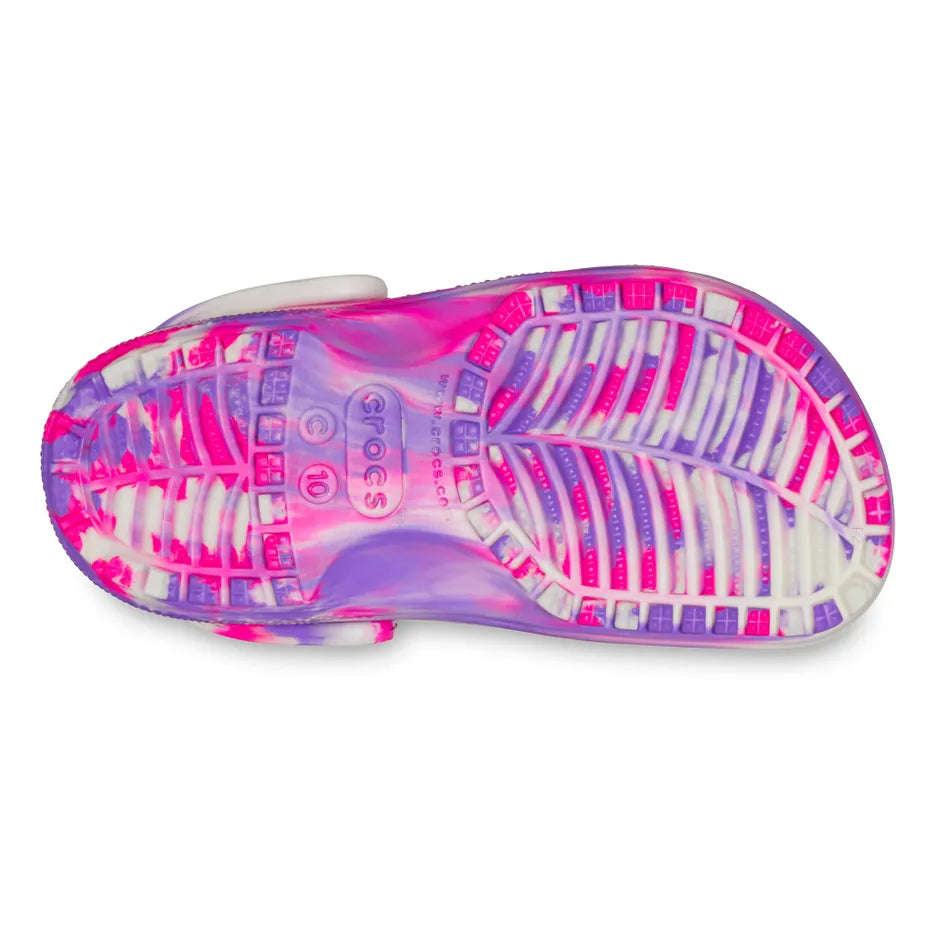 CROCS- LITTLE KIDS CLASSIC GLOW-IN-THE-DARK MARBLED CLOG