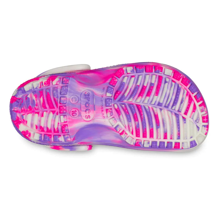 CROCS- LITTLE KIDS CLASSIC GLOW-IN-THE-DARK MARBLED CLOG