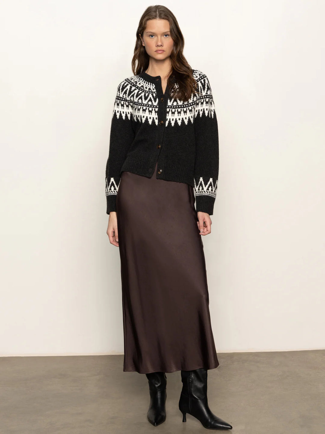 SANCTUARY - WOMENS FAIRAISLE CREW CARDI