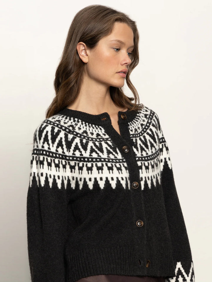 SANCTUARY - WOMENS FAIRAISLE CREW CARDI