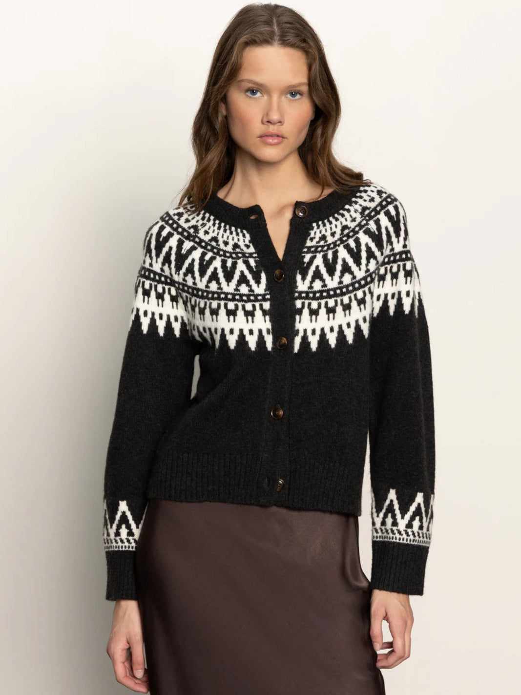 SANCTUARY - WOMENS FAIRAISLE CREW CARDI