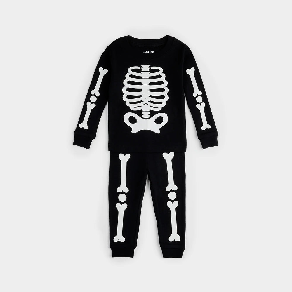 PETIT LEM - KIDS SKELETON GLOW PJ SET 