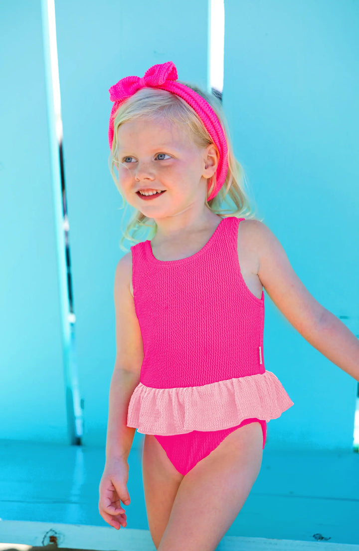 LIMEAPPLE -Dot Toddler Crinkle Peplum One Piece