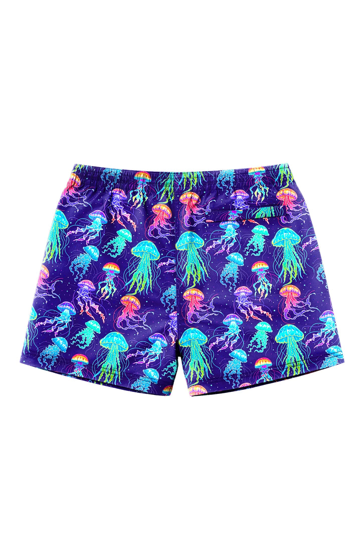 LIMEAPPLE -Dylan Boys Neon Jellyfish Print Board Shorts