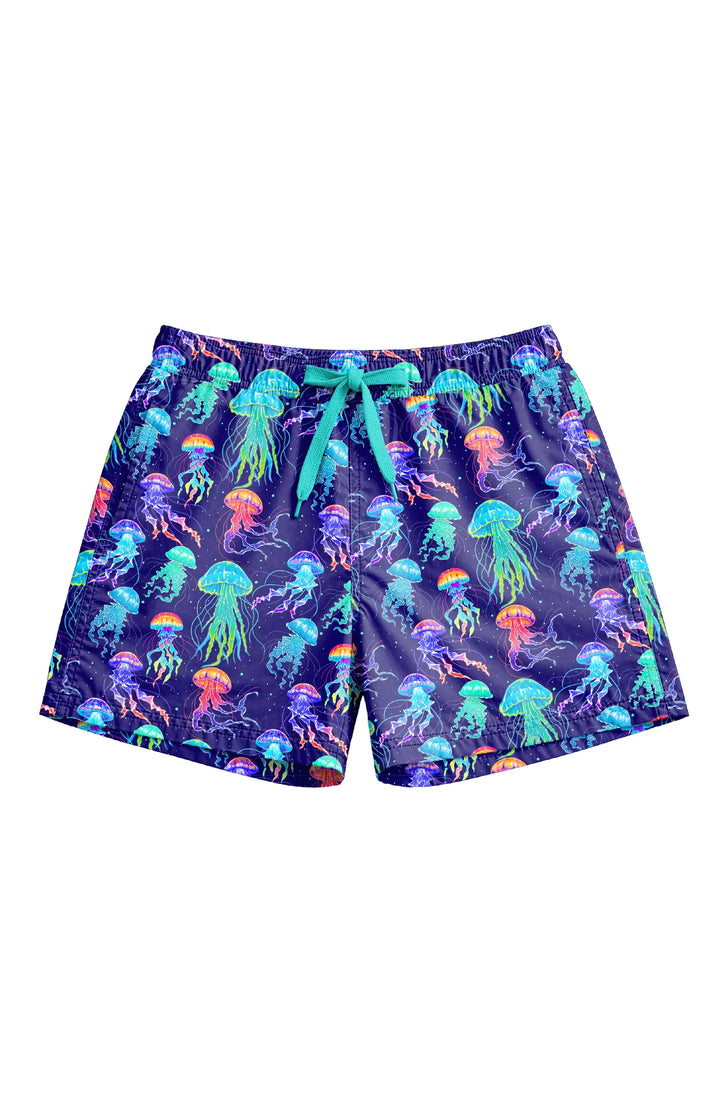 LIMEAPPLE -Dylan Boys Neon Jellyfish Print Board Shorts