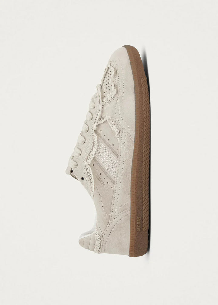 ALOHAS - WOMEN'S CROCHET CREAM LEATHER SNEAKER