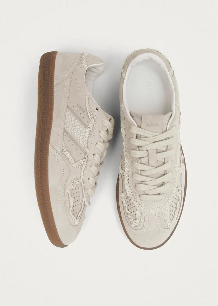 ALOHAS - WOMEN'S CROCHET CREAM LEATHER SNEAKER