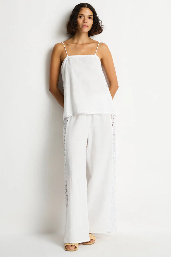 SEA LEVEL - SHORE LINEN PANELLED SHIFT
CAMI TOP