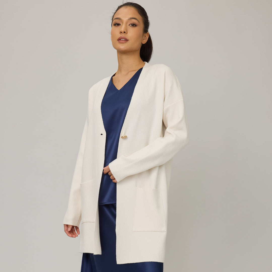 PISTACHE- WOMEN'S KNIT COATIGAN