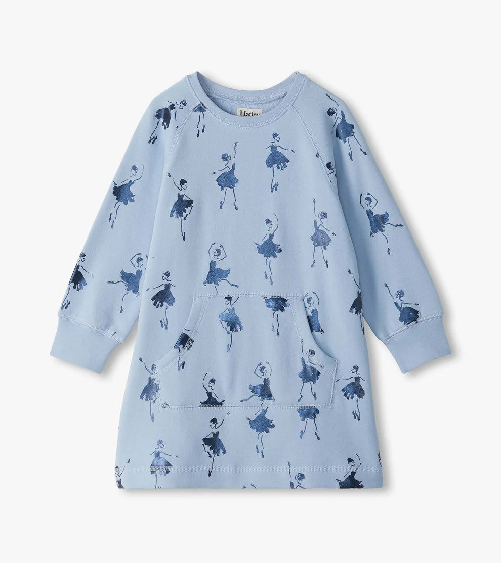 HATLEY - KID'S FOIL BALLERINAS SWEATSHIRT DRESS