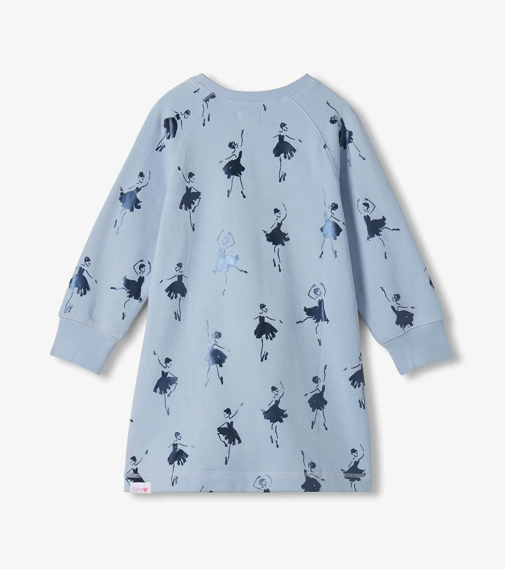 HATLEY - KID'S FOIL BALLERINAS SWEATSHIRT DRESS