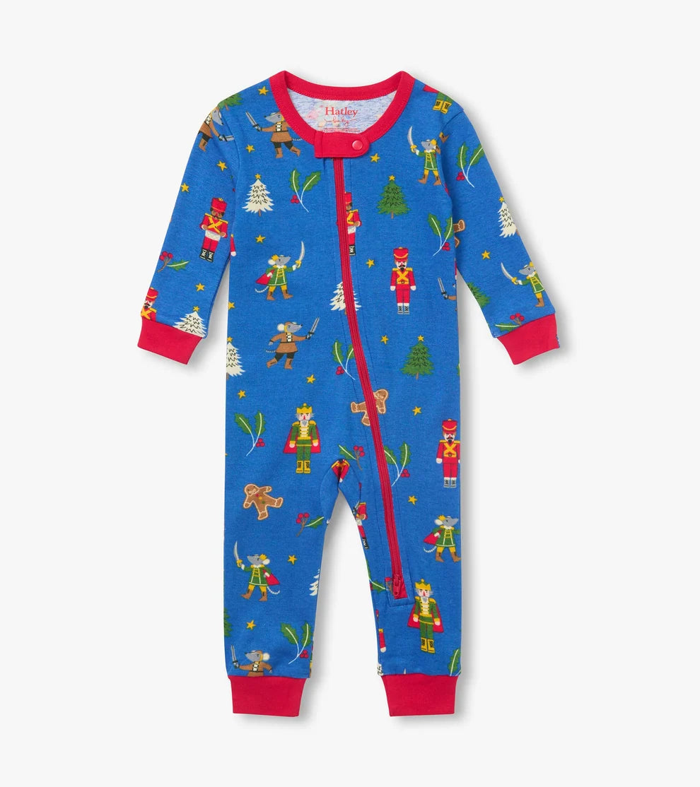 HATLEY - BABY BOYS BLUE NUTCRACKER SLEEPER