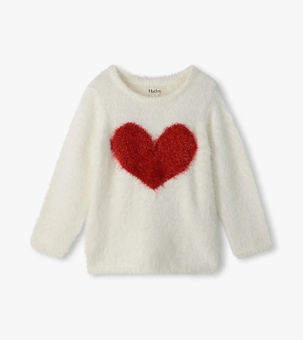 HATLEY - GIRLS RED HEART EVERYWHERE SWEATER