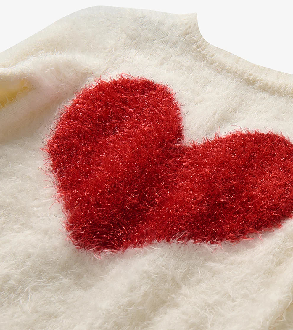 HATLEY - GIRLS RED HEART EVERYWHERE SWEATER