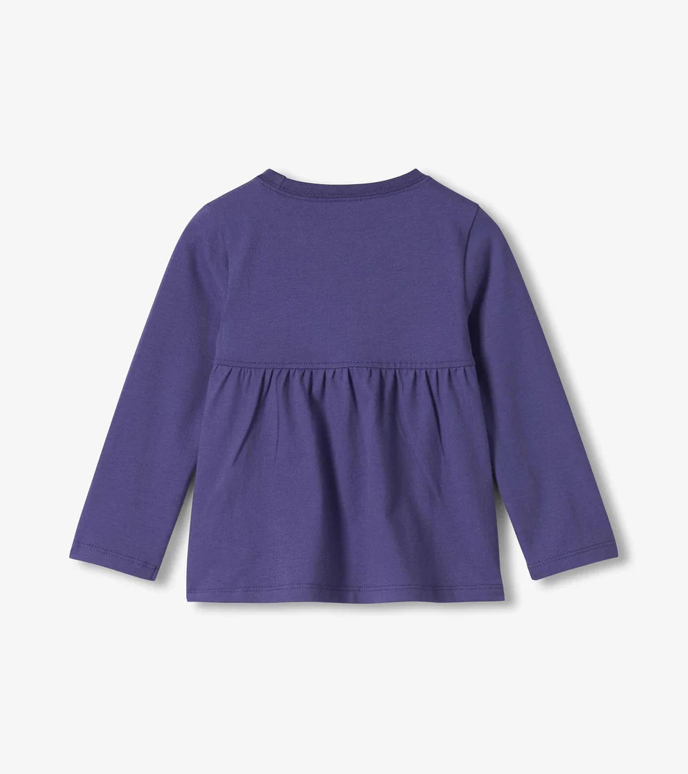 HATLEY - TODDLER SKIPPER BLUE CHERRIES GATHERED BACK TEE