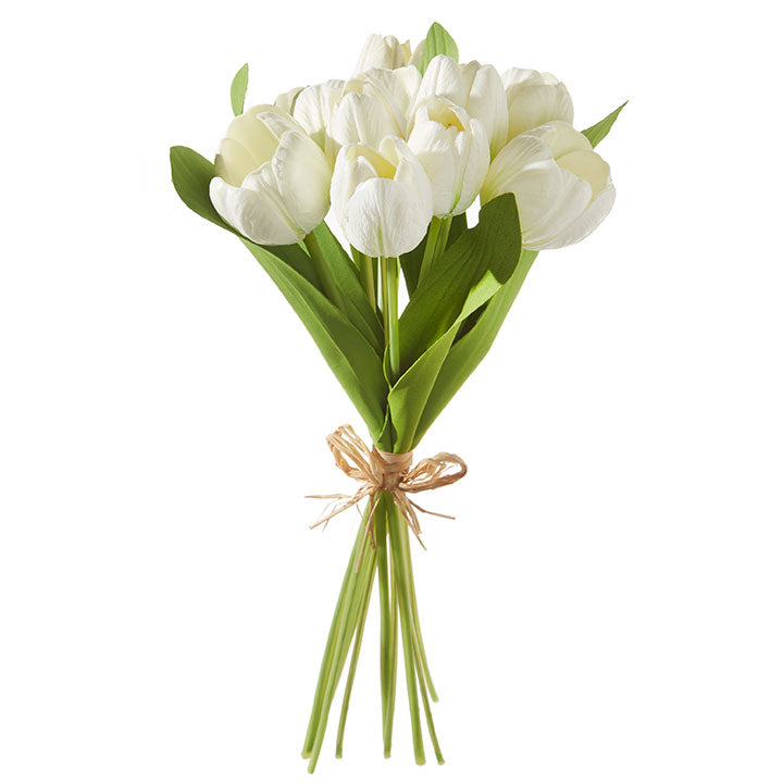RAZ IMPORT- 15" WHITE TULIP BUNDLE
