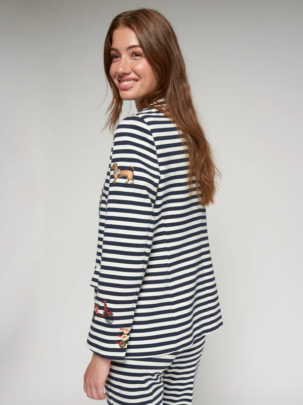 VILAGALLO - WOMEN'S HEATHER EMB JACKET