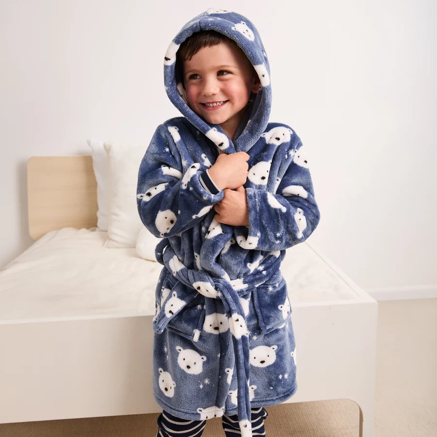 PETIT LEM - ROBE KNIT-BLUE DK.