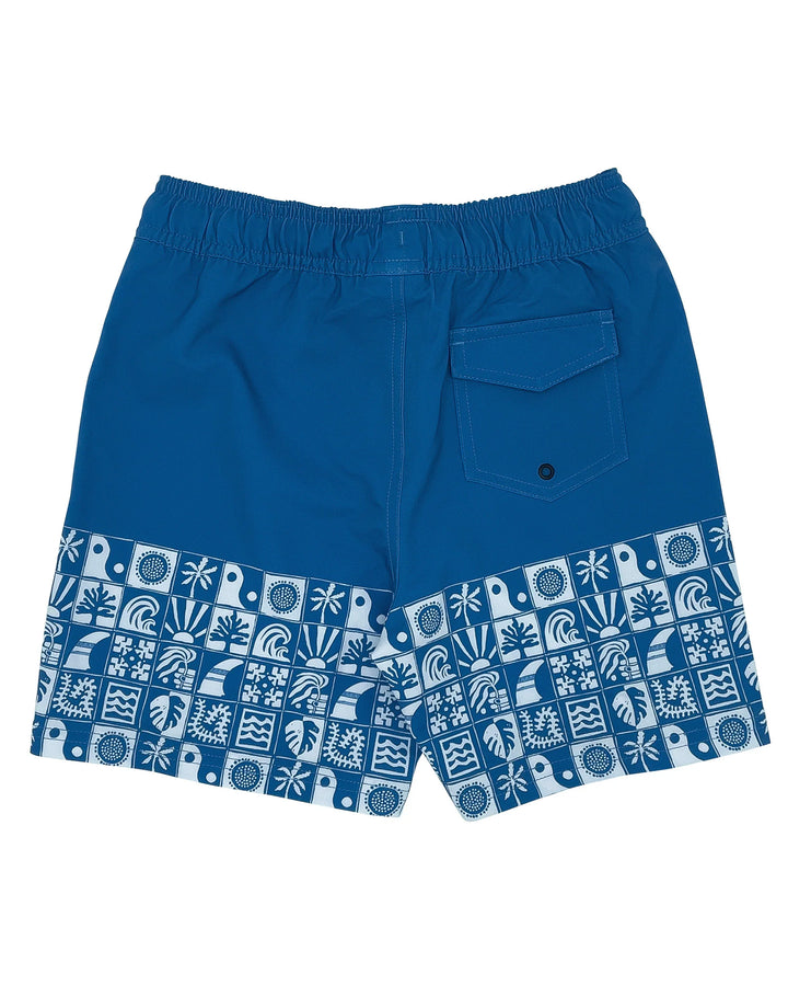 FEATHER 4 ARROW- KIDS BEACH TILE BOARD SHORTS