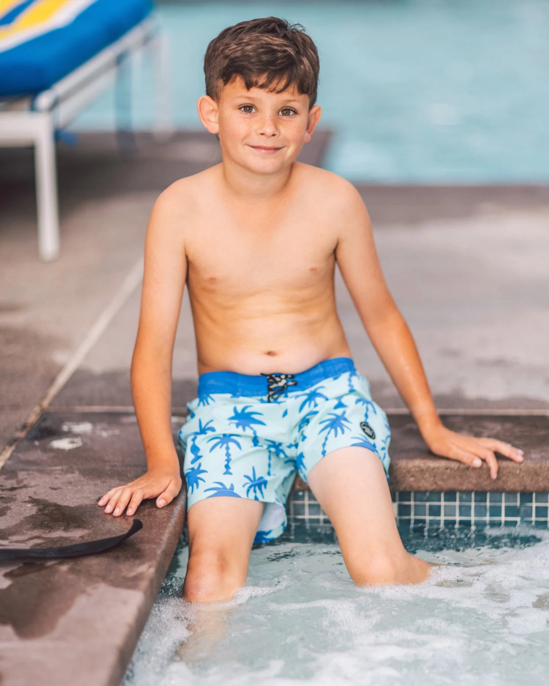 FEATHER 4 ARROW - KIDS WAVY PALM BOARDSHORT 