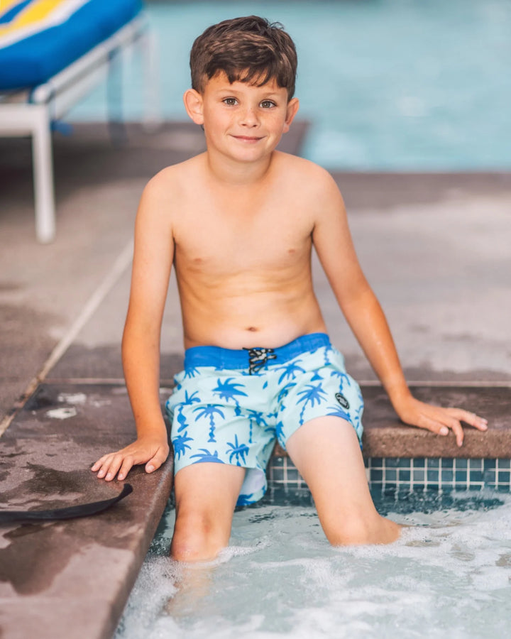 FEATHER 4 ARROW - KIDS WAVY PALM BOARDSHORT 