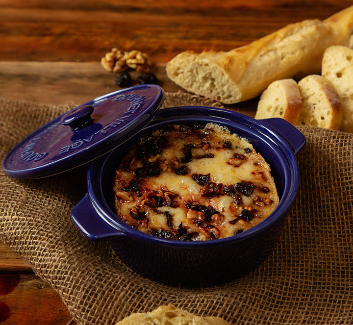 GOURMET DU VILLAGE- NAVY BLUE CERAMIC DIP BAKER