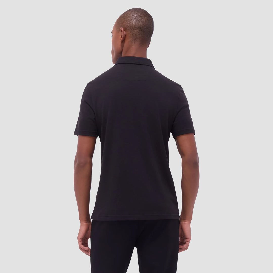 BUGATCHI- Men's Performance Heather Quarter-Zip Polo Shirt
