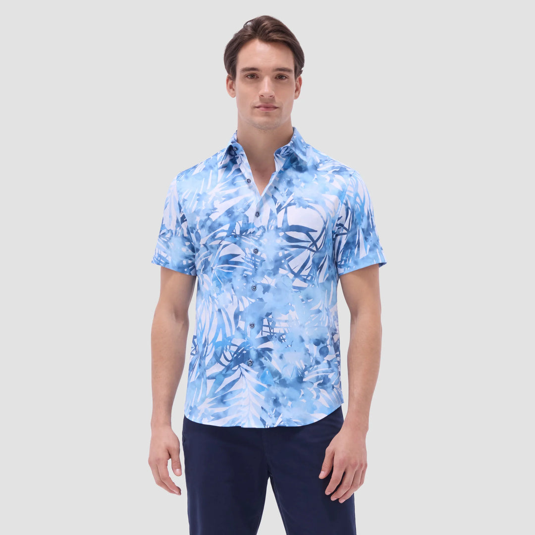 BUGATCHI- Men's Orson Floral Short-Sleeve Shirt