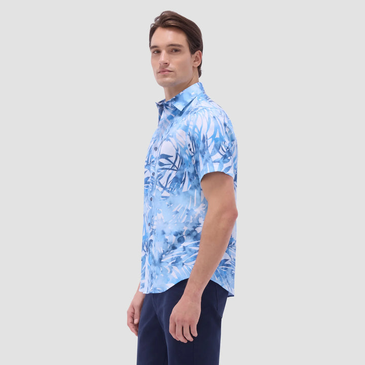 BUGATCHI- Men's Orson Floral Short-Sleeve Shirt