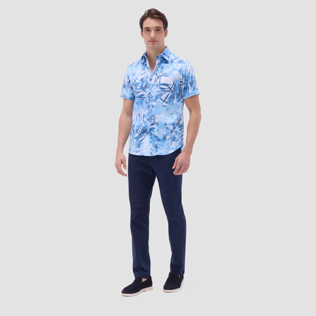 BUGATCHI- Men's Orson Floral Short-Sleeve Shirt