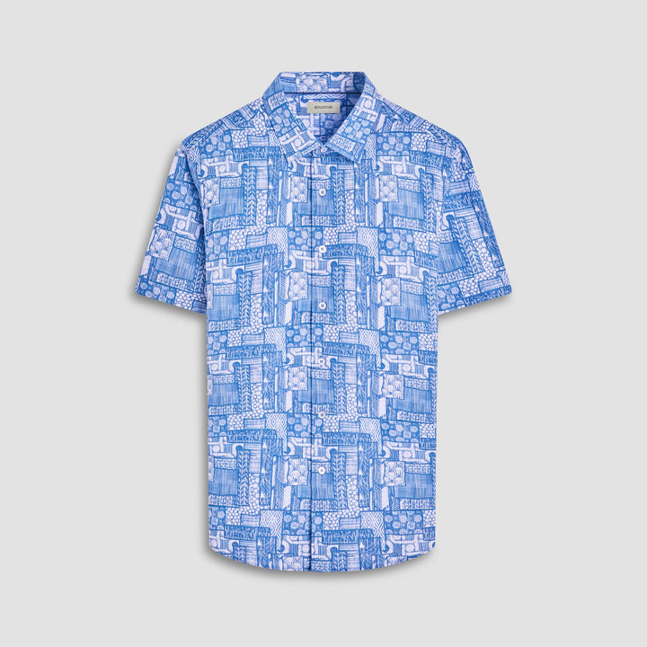 BUGATCHI- Men's Orson Abstract Short-Sleeve Shirt