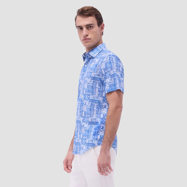 BUGATCHI- Men's Orson Abstract Short-Sleeve Shirt