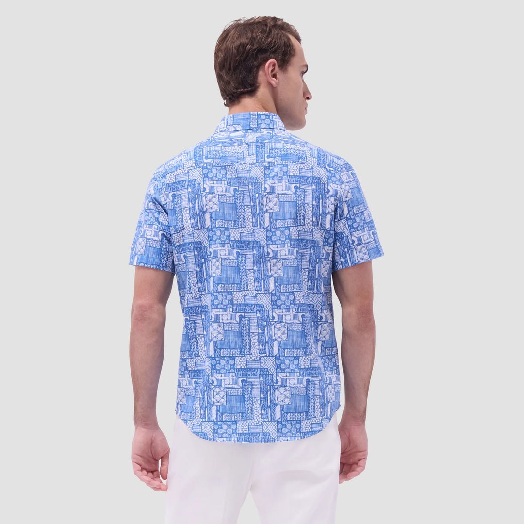BUGATCHI- Men's Orson Abstract Short-Sleeve Shirt