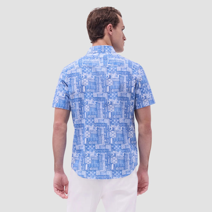 BUGATCHI- Men's Orson Abstract Short-Sleeve Shirt
